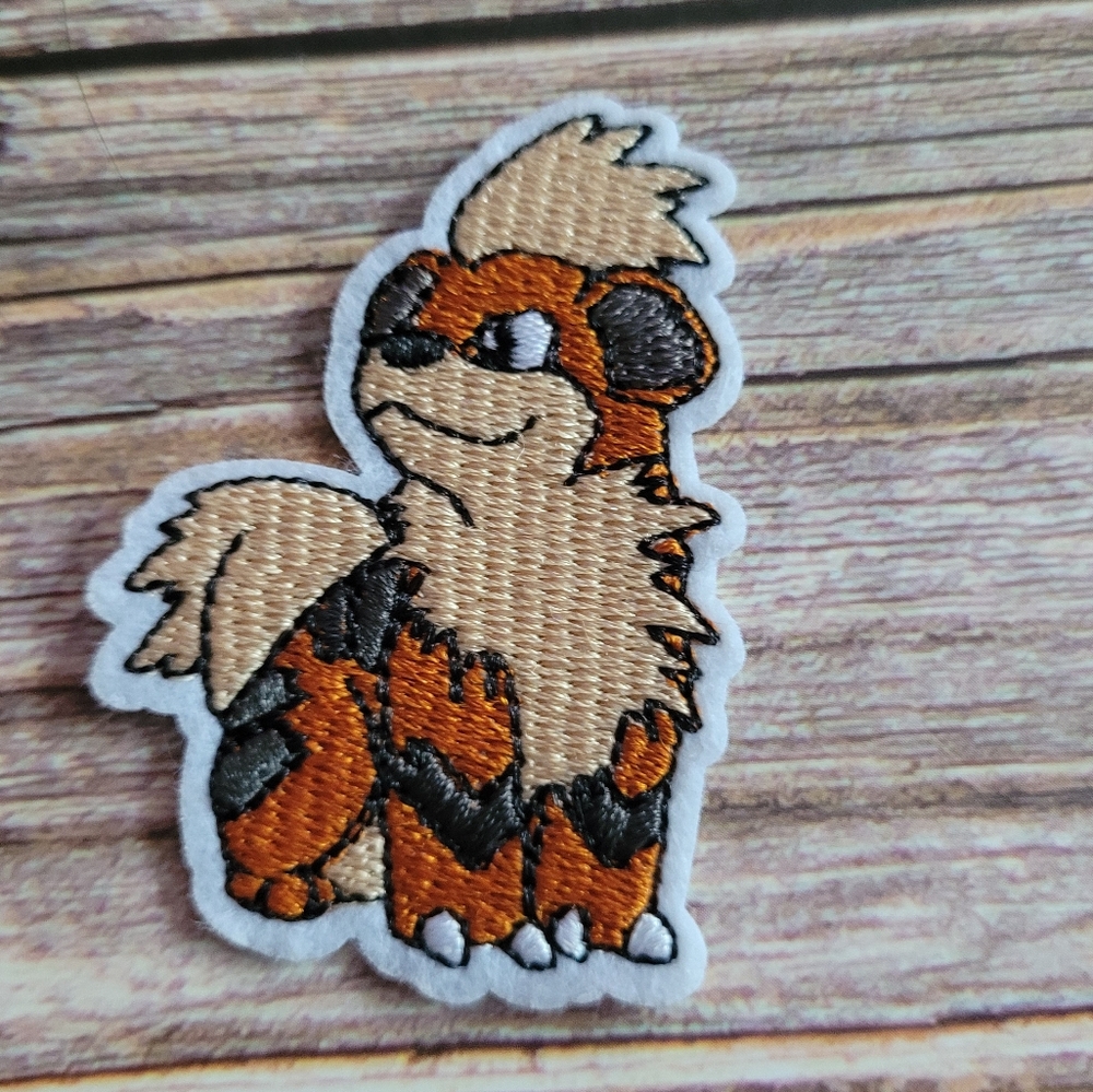Growlithe Pokémon Nintendo 1990s 2000s Embroidered Iron on Patch